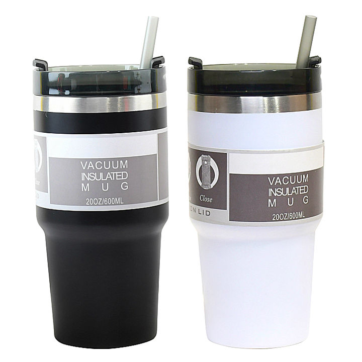 China BSCI Factory 20oz/30oz Double wall Vacuum Insulated stainless steel Tumbler with straw Export Manufacturing Efficiency