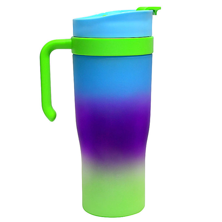 China suppliers OEM durable gradient tumbler 40OZ/1200ML Large Capacity colorful car cup with handle and silicone nozzle Discount Wholesale