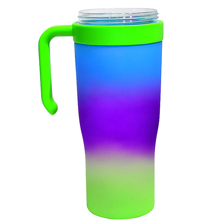 China suppliers OEM durable gradient tumbler 40OZ/1200ML Large Capacity colorful car cup with handle and silicone nozzle Discount Wholesale