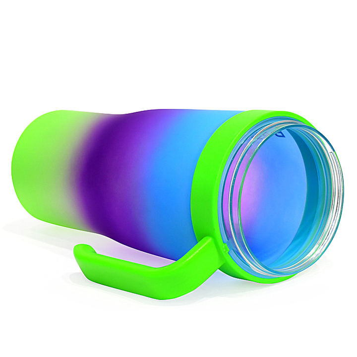 China suppliers OEM durable gradient tumbler 40OZ/1200ML Large Capacity colorful car cup with handle and silicone nozzle Discount Wholesale