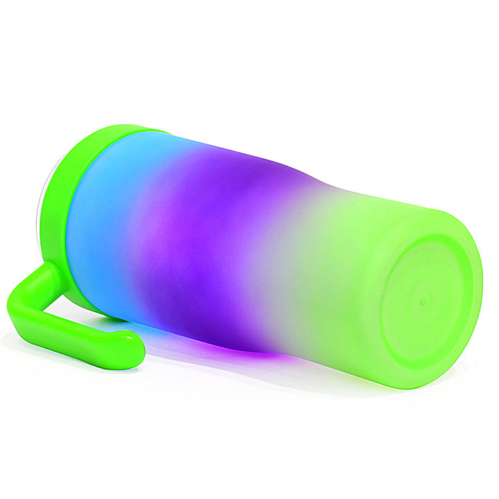 China suppliers OEM durable gradient tumbler 40OZ/1200ML Large Capacity colorful car cup with handle and silicone nozzle Discount Wholesale
