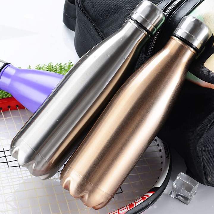 Cola Shape Double Wall Vacuum Seal Metal Custom Thermos Gym Sport Drink Bottle Stainless Steel Insulated Water Bottles