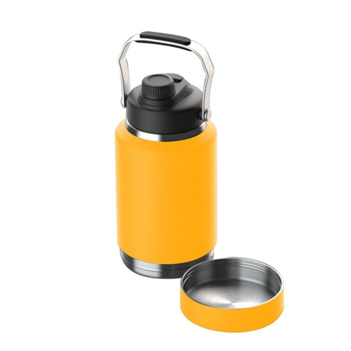 Creative 64oz large capacity wide mouth insulated gallon pot Food Feeder Stainless Steel Water Bottle portable cat and Dog Bowl Contract Manufacturing