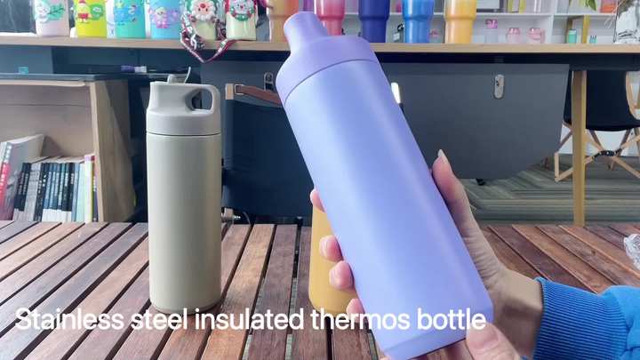 Cross-border new 500ml Customizable color logo stainless steel double-layer thermos bottle Industrial Exporter Factory
