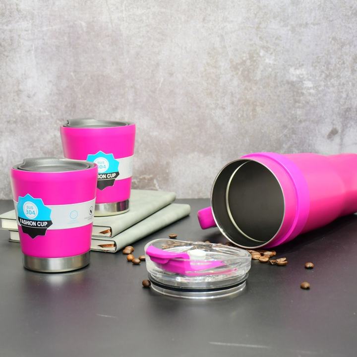 Cup Holder Friendly customized OEM/ODM 40oz/1200ml coffee tumbler water cup stainless steel travel mug with 2 cups Wholesale Distribution Center Customization