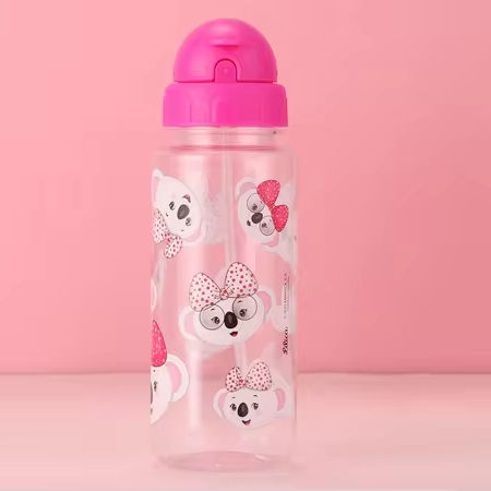 Custom Logo 450ml BPA-Free Silicone Kids Water Bottle with Straw Eco-Friendly Cartoon Printed Leakproof Packaging SK Drinkware Mass Wholesale Custom Solutions