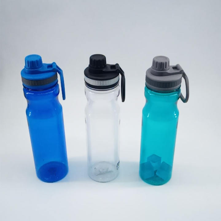 Custom Logo Clear Water Bottles Bpa Free Water Containers Gym Plastic Portable Sport Water Bottles With Handle Lid Discount Wholesale