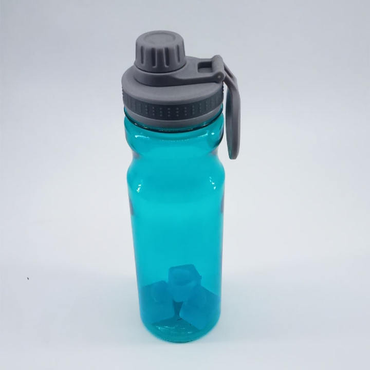 Custom Logo Clear Water Bottles Bpa Free Water Containers Gym Plastic Portable Sport Water Bottles With Handle Lid Discount Wholesale