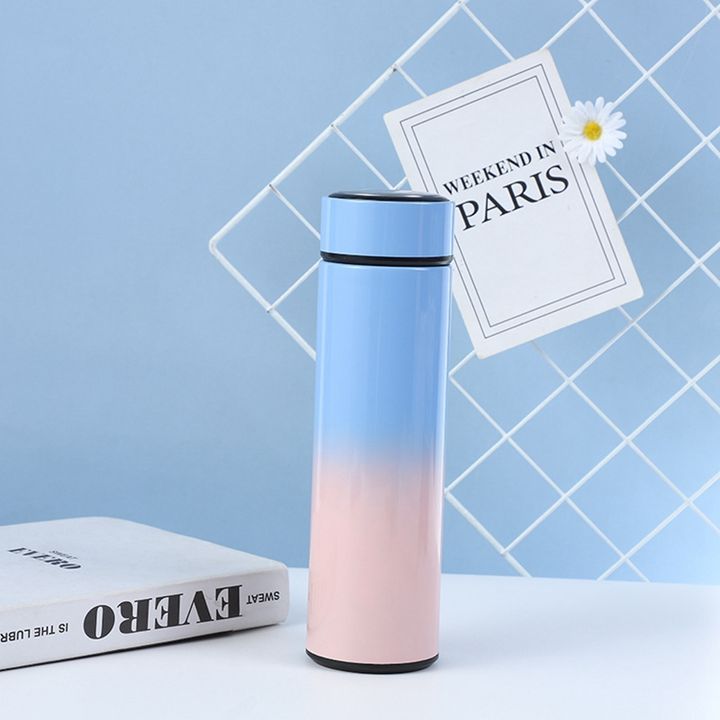 Custom color 480ml Gift bottle Intelligent 304 Stainless Steel LED Temperature Display Smart Thermos water bottle vacuum Flask China OEM Supplier