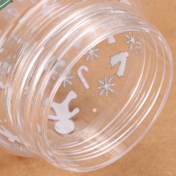 Custom logo 17oz/ 500ml Bpa free cute drinking bottle Christmas gingerbread man Kids Water Bottle with handle and straw lid Custom Manufacturing B2B