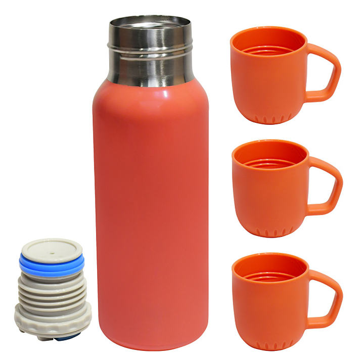 Custom logo Double Wall Colorful Sport travel camping outdoor Thermos Vacuum Flask Set Stainless Steel Vacuum Flask Contract Manufacturing