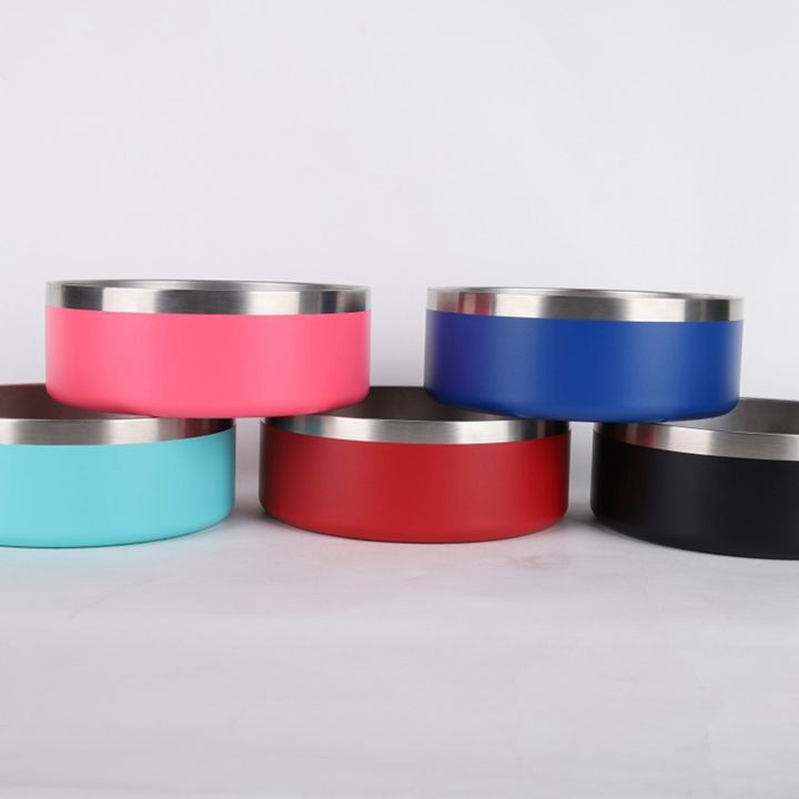 Custom logo metal dog bowl sublimation Stainless Steel  dog cat Food Feeder bowl dispenser Wholesale Trade Supplier