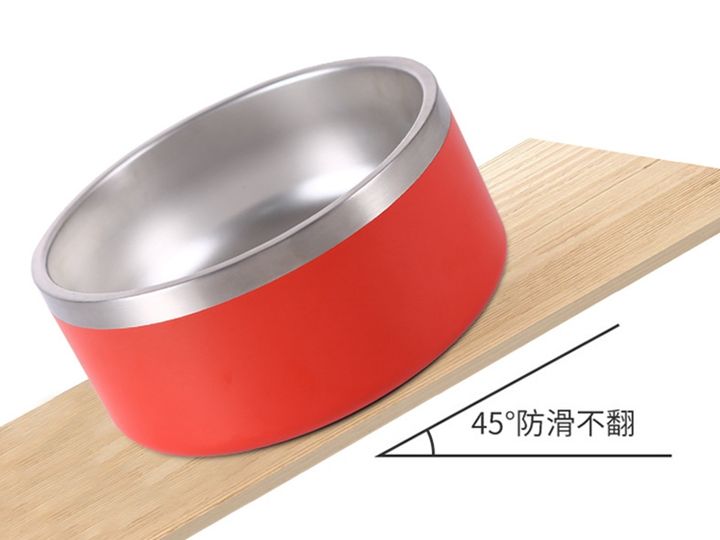 Custom logo metal dog bowl sublimation Stainless Steel  dog cat Food Feeder bowl dispenser Wholesale Trade Supplier