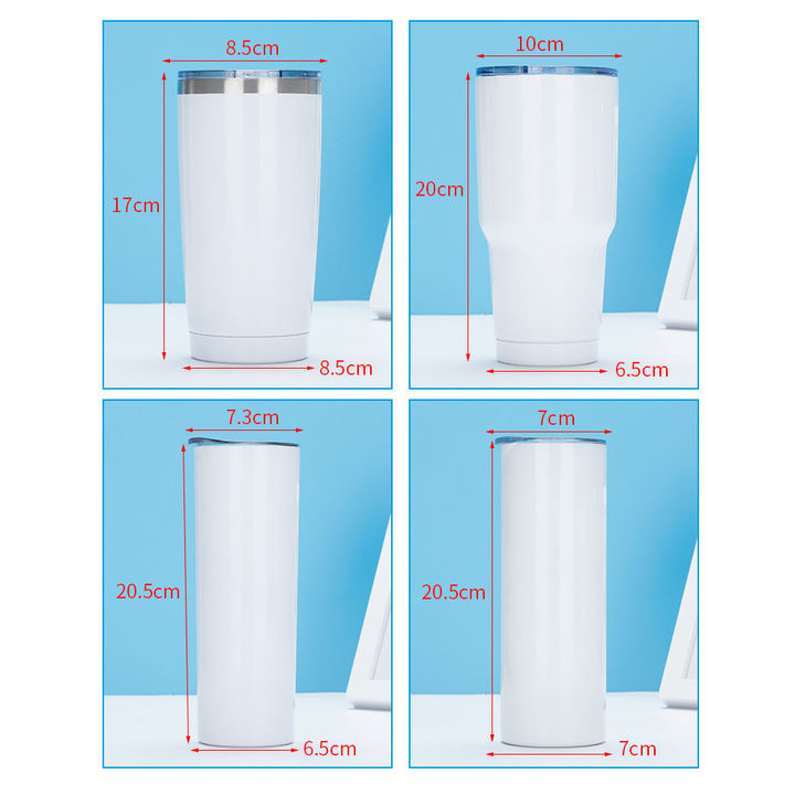 Customize Thermal Sublimation Straight Cups 20oz 30oz Car Mugs Water Cups Travel Drinkware Glass Coffee Mugs 304 Stainless Steel Factory Authorized Wholesale Sourcing