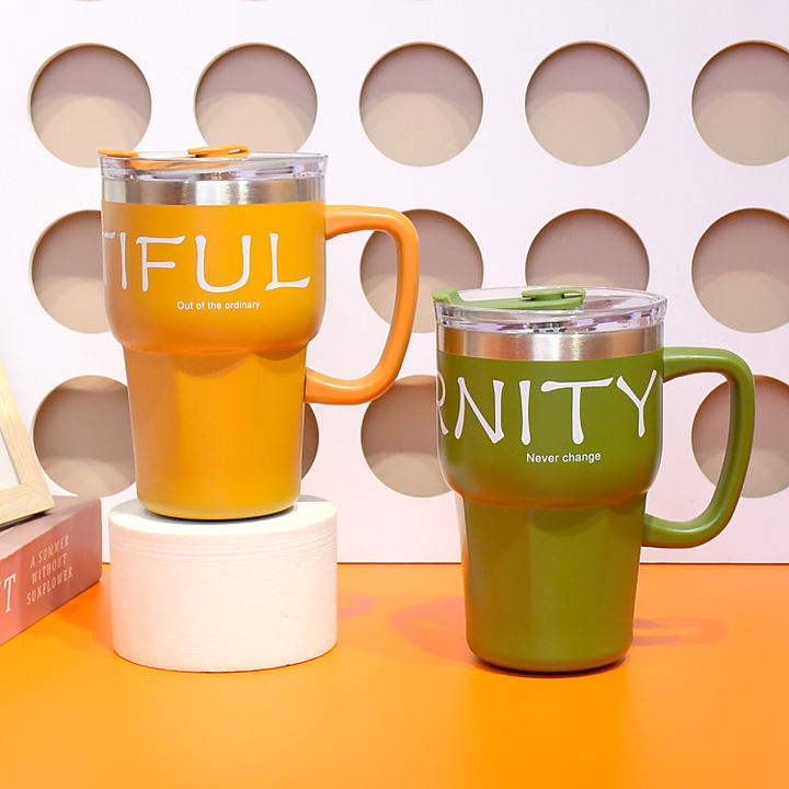 Customize portable gift Double Wall Stainless Steel flask vacuum Insulated termos Travel Tumbler Mugs With  straw Production Wholesale Outlet