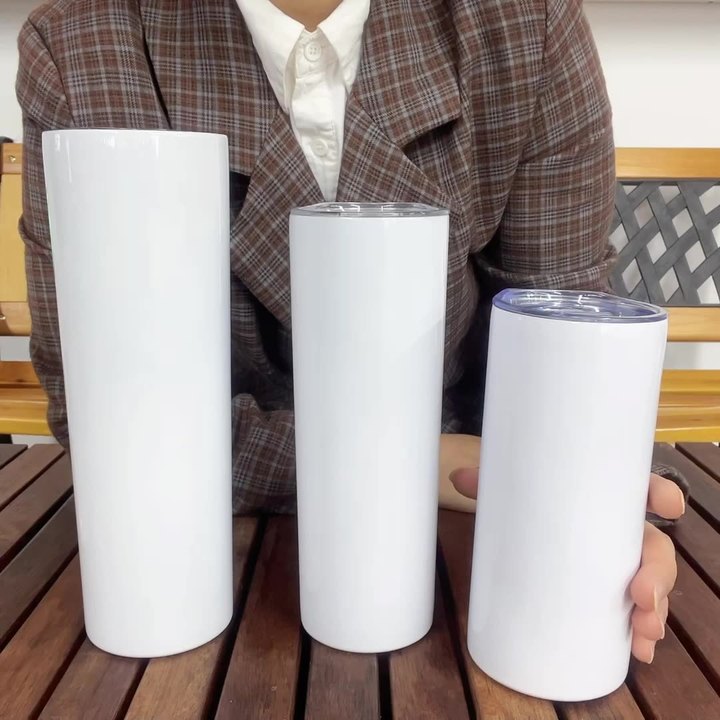 Customized 20oz/30oz Thermal Sublimation Straight Cups Eco-Friendly Car Mugs Travel Drinkware 304 Stainless Steel Glass PP Global Manufacturing