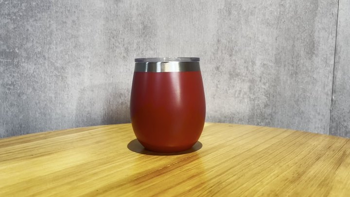 Customized Logo Travel Wine Egg Shape Cup Double Wall Vacuum Insulated Travel tumbler12oz Stainless Steel coffee cup with lid Wholesale Trade Supplier Innovation