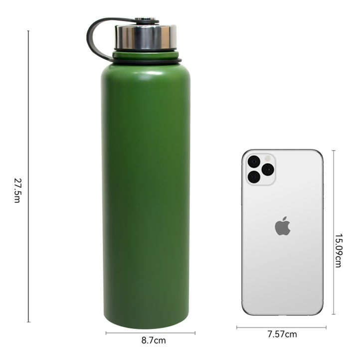 Customized OEM/ODM 1100ml Double Wall Stainless Steel Vacuum Insulated Water Bottle Thermal Flasks  with sleeve and tea infuser Industrial Supplier