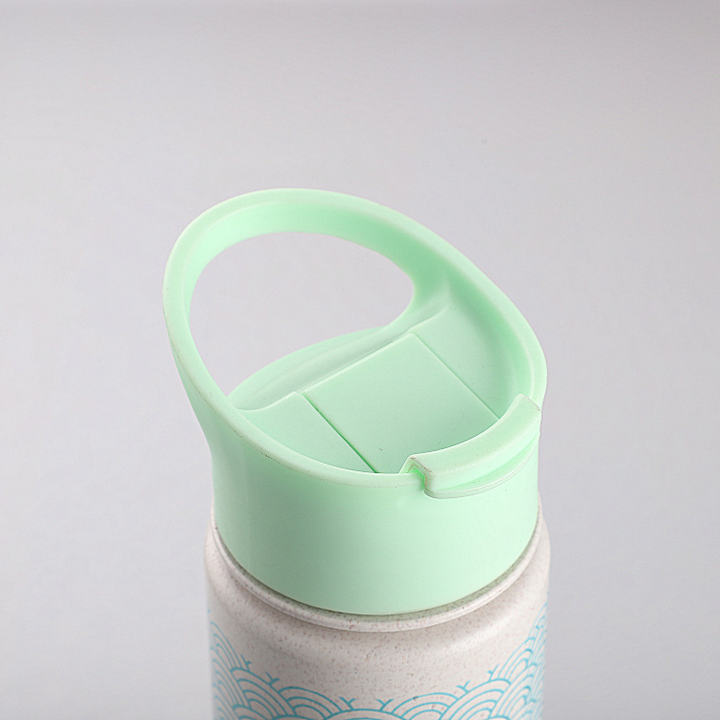 Customized bpa free Leak Proof Lightweight Drinking Bottle 24oz Plastic Portable Wheat Straw  Rice Husk Fiber Water Bottle Industrial Wholesale Pricing
