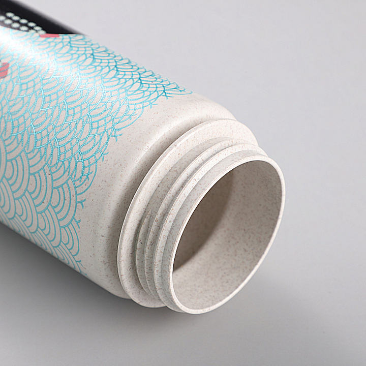 Customized bpa free Leak Proof Lightweight Drinking Bottle 24oz Plastic Portable Wheat Straw  Rice Husk Fiber Water Bottle Industrial Wholesale Pricing