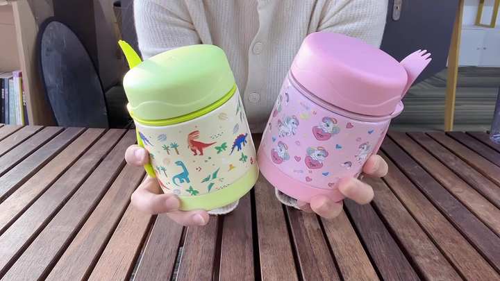 Customized logo and color 300ml double wall stainless steel food jar with spoon Wholesale Manufacturer Supply