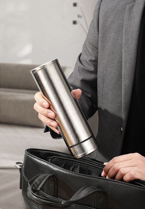 Direct Drinking Unisex 450ml Titanium Insulated Infuser Water Bottle Double Wall Business Vacuum Flask