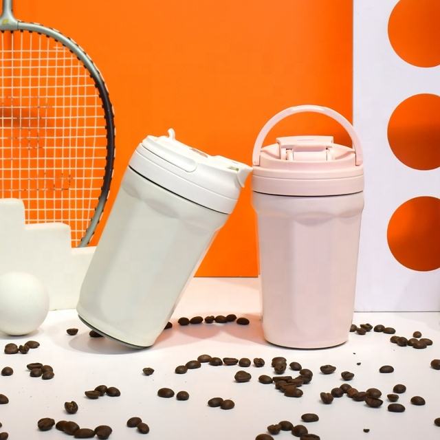 Discount eco friendly 12oz portable custom logo double wall stainless steel insulated custom printed thermo coffee mugs China Bulk Supplier Customization