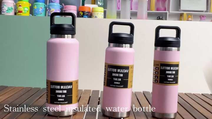 Double Wall Custom logo and logo Big Mouth durable 18oz/26oz/36oz BPA FREE Leakproof stainless steel water bottle Competitive Manufacturing Pricing
