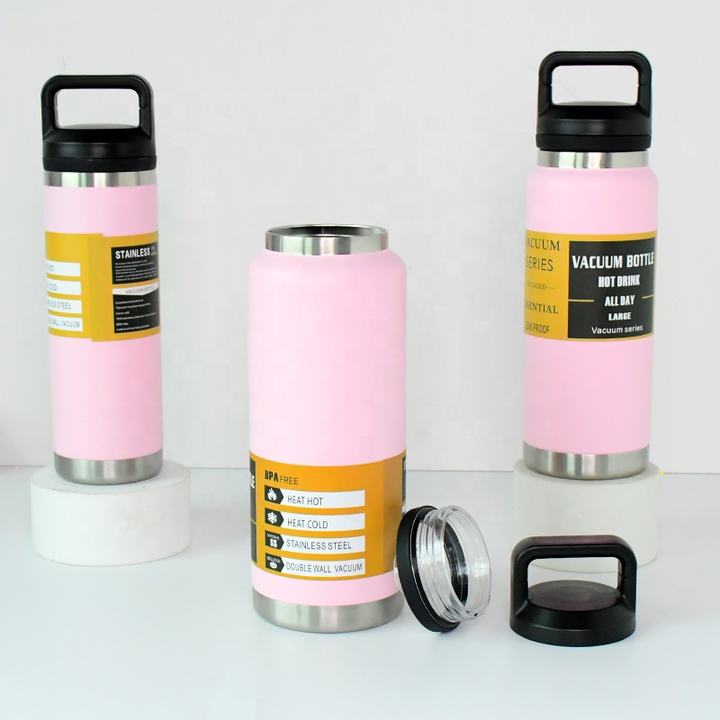 Double Wall Custom logo and logo Big Mouth durable 18oz/26oz/36oz BPA FREE Leakproof stainless steel water bottle Competitive Manufacturing Pricing