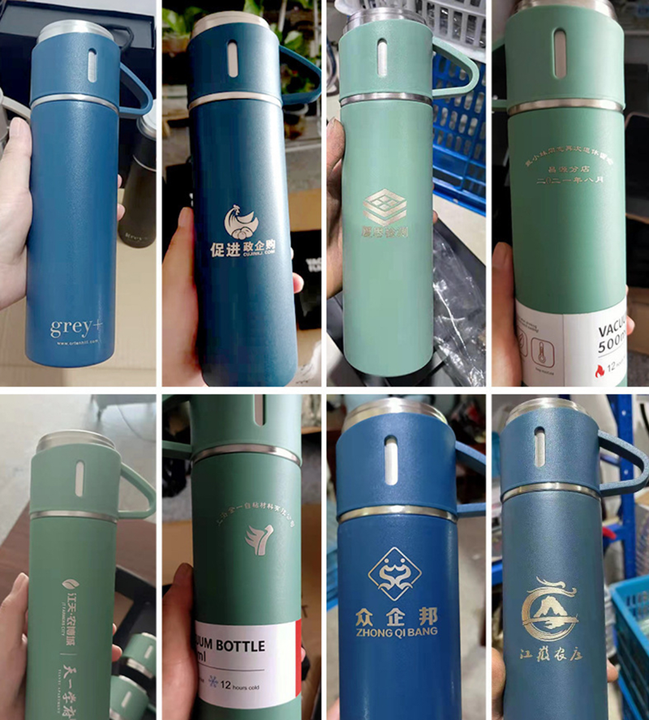 Double-layer Stainless Steel gift Thermo 500ml/16.9oz Vacuum flask Insulated Bottle with drinking Cup  for daily use and travel