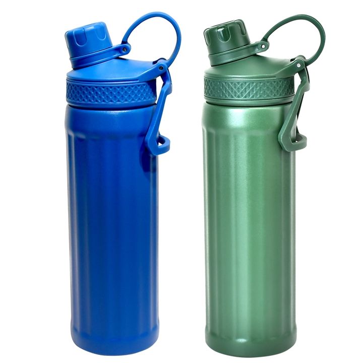 Double wall 17oz/500ml custom color and logo 18/8 Stainless Steel Vacuum Flask with spout lid and portable handle Custom Manufacturing Network