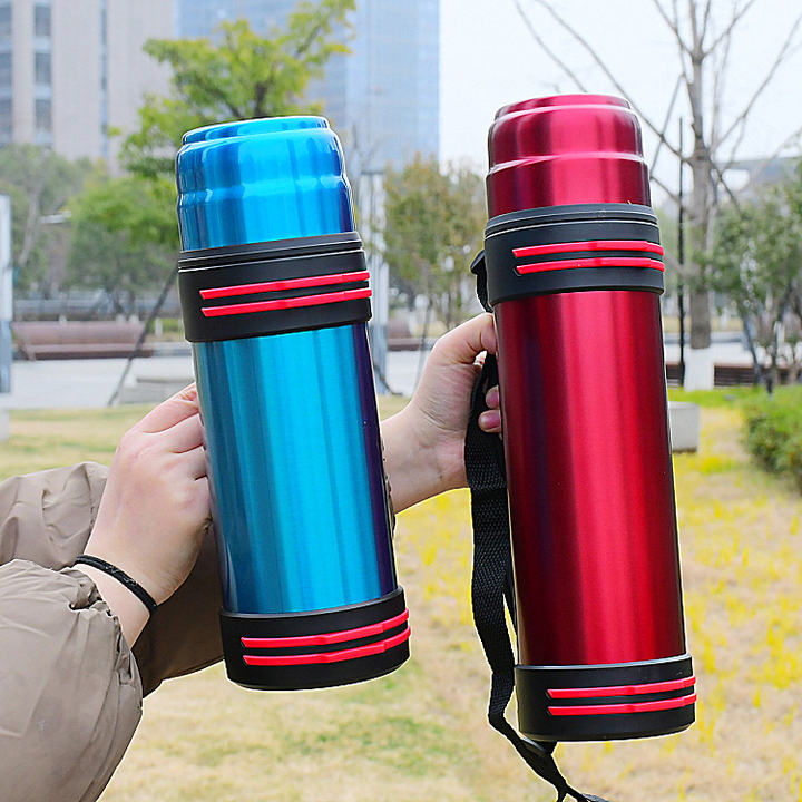 Dual Wall Stainless Steel Vacuum Flask Big Capacity Portable Thermos Outdoor Travel Camping Durable Sport Mugs High Logo China Manufacturing Hub