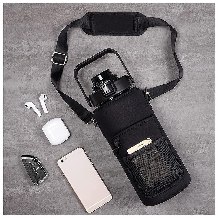 Eco-Friendly 64oz BPA-Free Gym PC Material 2 liter bottle motivational Water Bottles Sport Style Pocket for Carrier Storage Large Order Wholesale Outlet