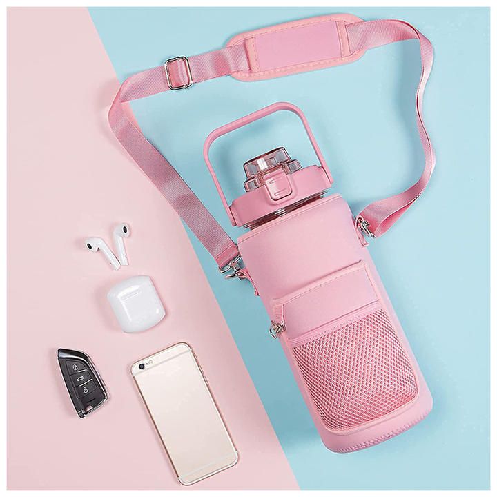 Eco-Friendly 64oz BPA-Free Gym PC Material 2 liter bottle motivational Water Bottles Sport Style Pocket for Carrier Storage Large Order Wholesale Outlet