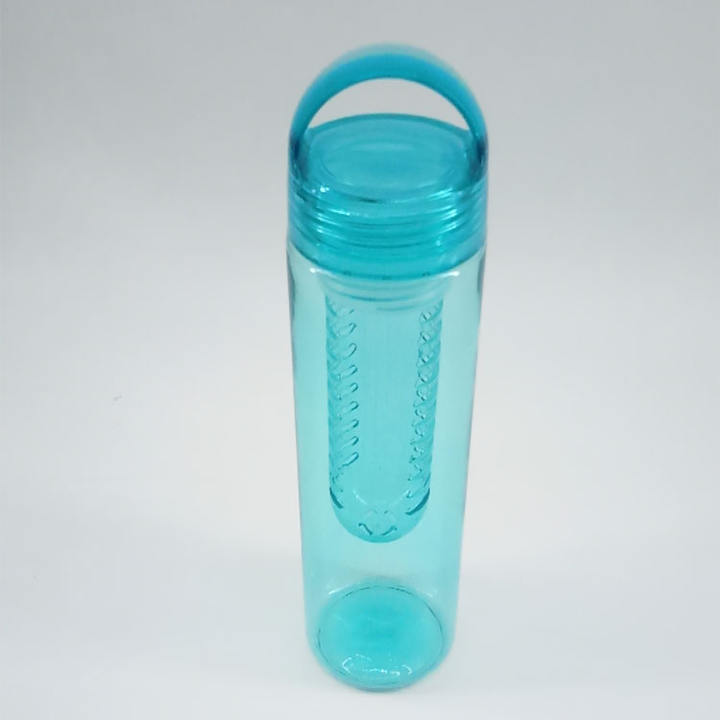 Eco-Friendly transparent food grade plastic water bottle with fruit fuser for camping Mass Market Wholesale