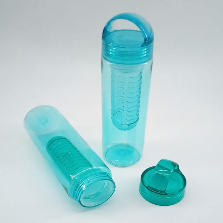 Eco-Friendly transparent food grade plastic water bottle with fruit fuser for camping Mass Market Wholesale