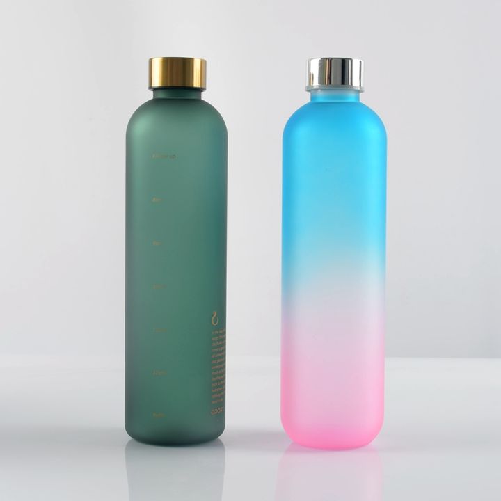 Eco-friendly 32oz/1000ml BPA Free Custom Plastic Sport Water Bottle Outdoor Camping Running Water Bottle with metal lid Factory Outlet