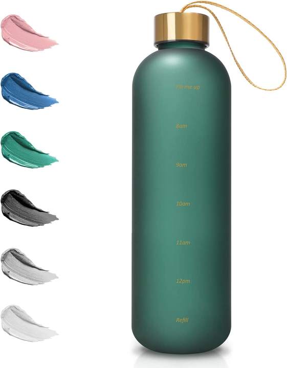 Eco-friendly 32oz/1000ml BPA Free Custom Plastic Sport Water Bottle Outdoor Camping Running Water Bottle with metal lid Factory Outlet