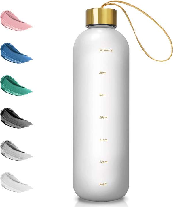 Eco-friendly 32oz/1000ml BPA Free Custom Plastic Sport Water Bottle Outdoor Camping Running Water Bottle with metal lid Factory Outlet