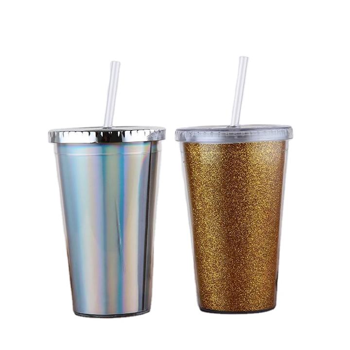 Eco-friendly Bpa Free Plastic Double Wall Cup Pachones Bottle Ice Bottle Water Bottle For Party Custom Factory Production Trade