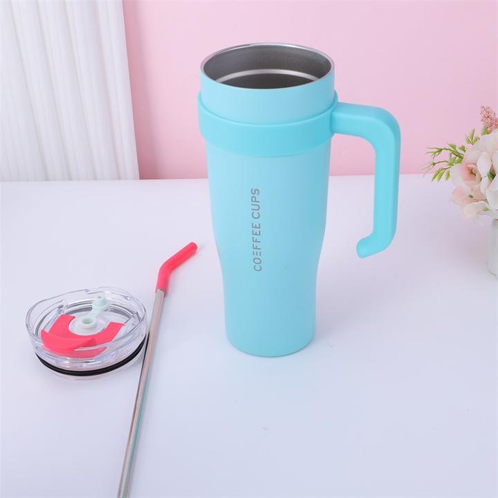 Environmentally friendly 40oz double wall Thermal insulation stainless steel car Ice Tyrant cup with handle and straw China Industrial Supplier Services