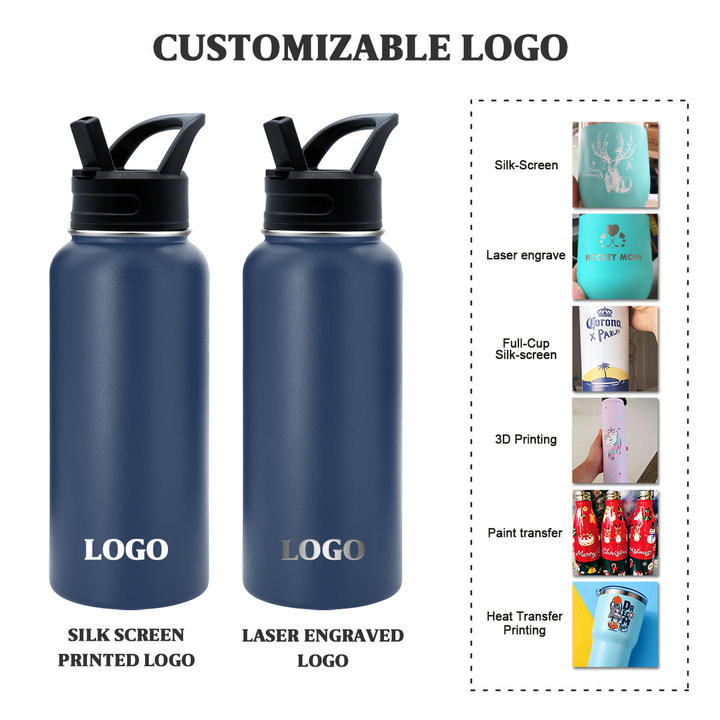 Factory Directly Sell customized stainless Steel  Vacuum Insulated Large Mouth Water Bottle With Various Lids Discount Wholesale Production