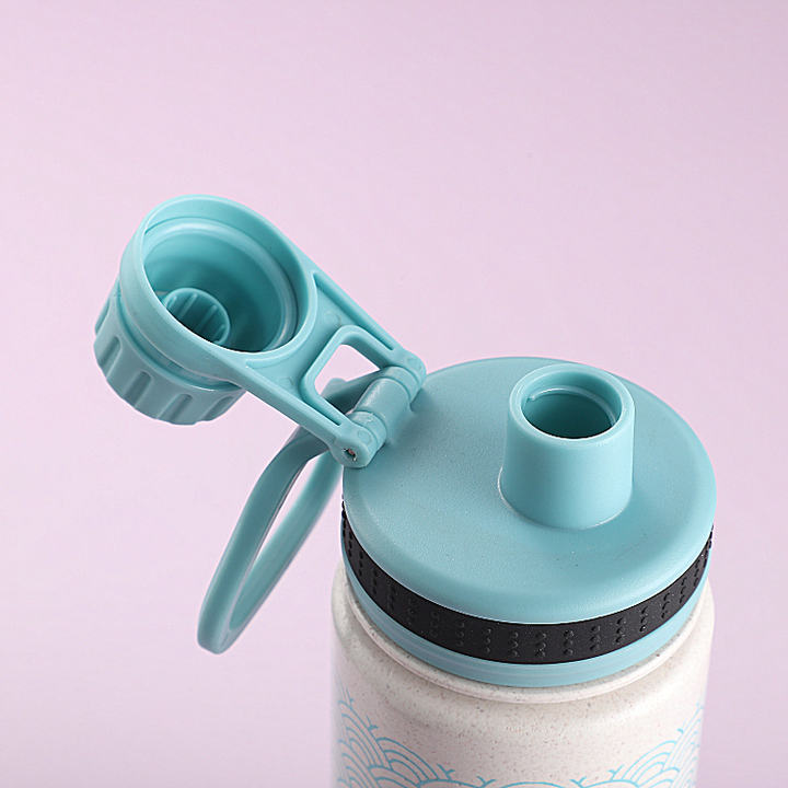 Factory OEM 700ml Eco-friendly portable durable handle Wheat Straw Rice Husk Fiber sport water bottle with leakproof lid Private Label Manufacturing Innovation