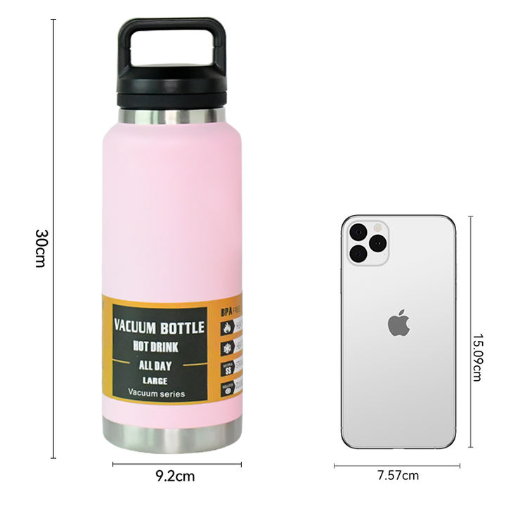 Factory Price wholesale 18oz/26oz/36oz BPA FREE Leakproof handle double layer stainless steel  vacuum flask