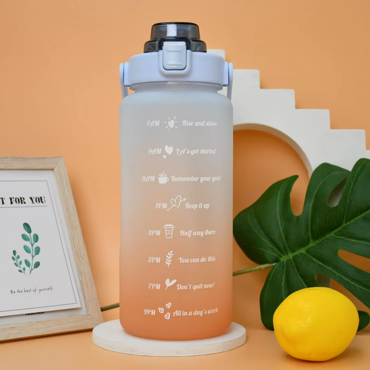 Factory Wholesale 2L Color Gradient Big Capacity BPA Free Plastic Sport Water Bottle Factory Outlet