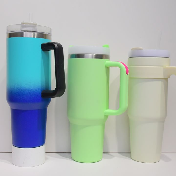 Factory customizable 8/18 stainless steel coffee travel thermos mug cup sport car cup 40oz with straw cover Made in China Factory Manufacturer