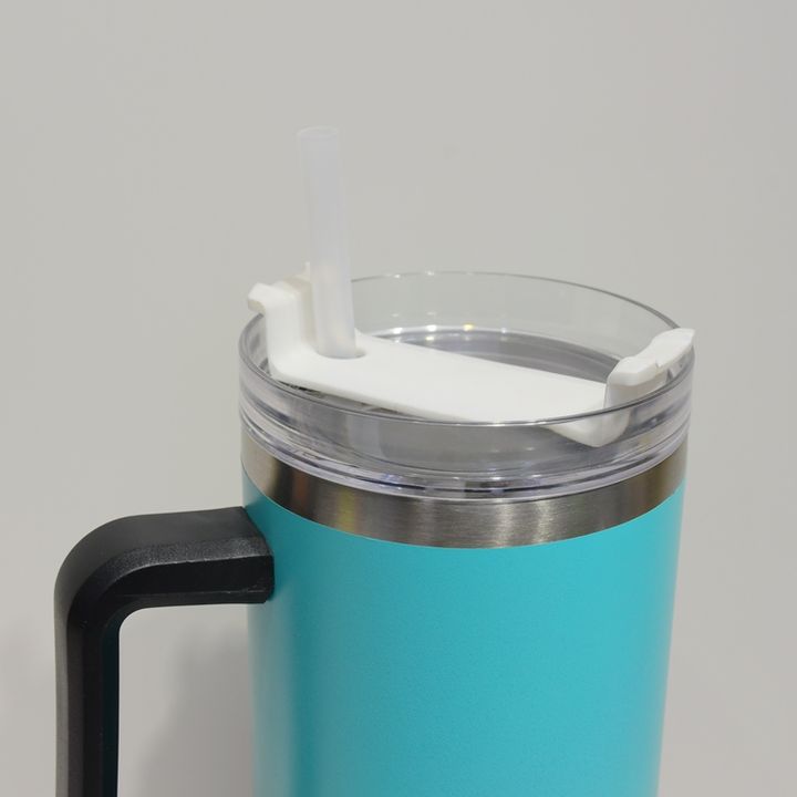 Factory customizable 8/18 stainless steel coffee travel thermos mug cup sport car cup 40oz with straw cover Made in China Factory Manufacturer
