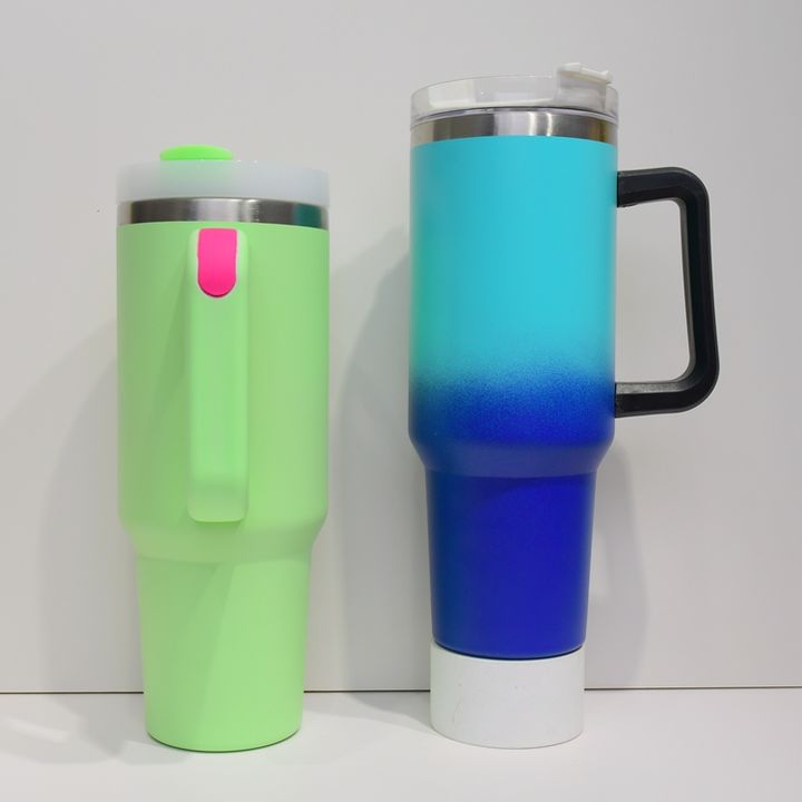 Factory customizable 8/18 stainless steel coffee travel thermos mug cup sport car cup 40oz with straw cover Made in China Factory Manufacturer