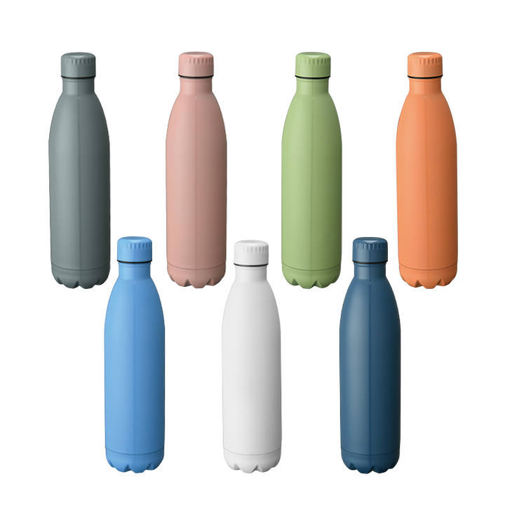 Factory customizable Eco Friendly Powder Coating Vacuum Double Wall Stainless Steel Cola Shape Rubber Coated Water Bottle Low-Cost Manufacturing Hub