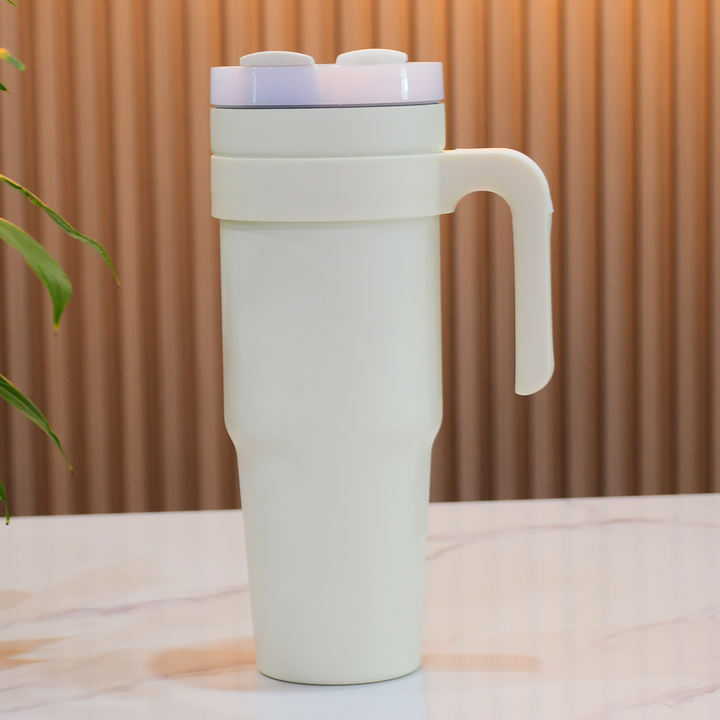 Factory customizable SS304 stainless steel vacuum water coffee travel thermos mug cup tumbler 40oz with handle logo Discount Factory